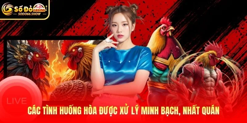Các tình huống hòa được xử lý minh bạch, nhất quán Các tình huống hòa được xử lý minh bạch, nhất quán