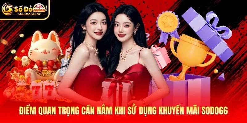 Điểm quan trọng cần nắm khi sử dụng khuyến mãi SODO66